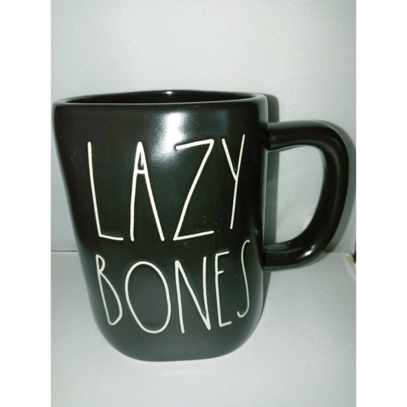 Rae Dunn Other - NEW Rae Dunn Halloween Lazy Bones Black Coffee Mug Artisan Collection by Magenta
